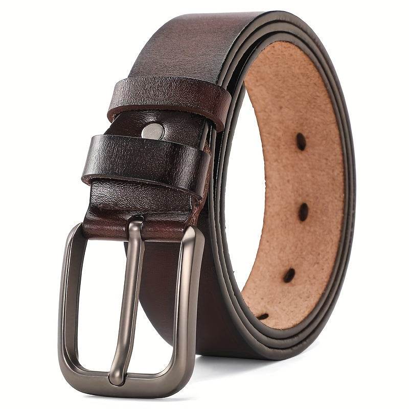 Stylish Casual Retro Buckle Genuine Leather Belt - Mens Attire