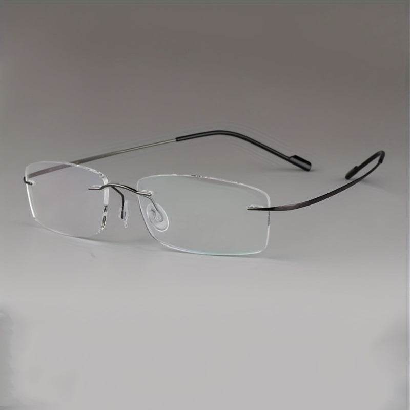 Unisex Casual Frameless Eyeglasses – Ultra-Light Memory Titanium Alloy - Mens Attire