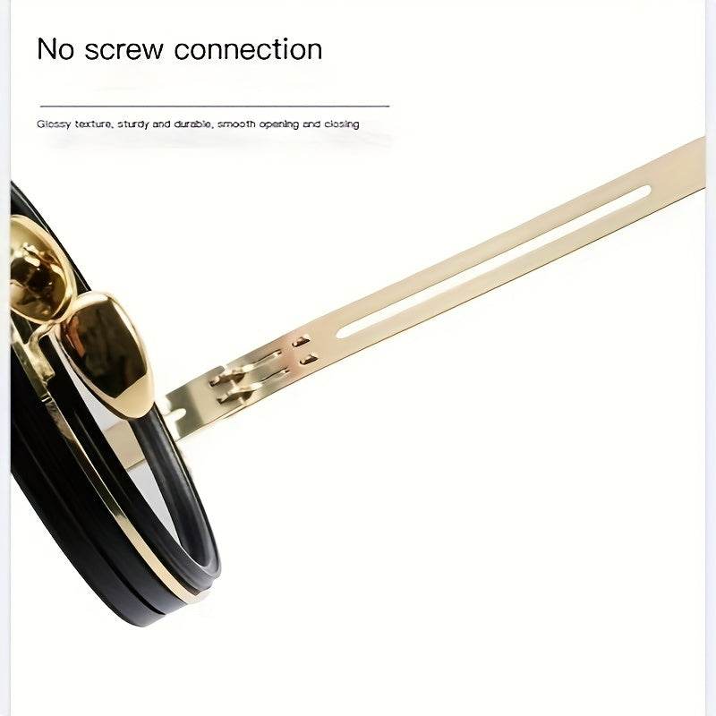 Vintage-Inspired Retro Round Glasses – 9-Level Adjustable Polarized Lens - Mens Attire