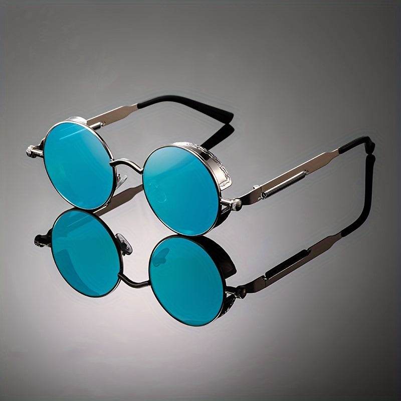 Retro Round Frame Punk Style Glasses - Mens Attire