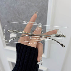 Vintage Style Rimless Rectangle Eyeglasses - Mens Attire