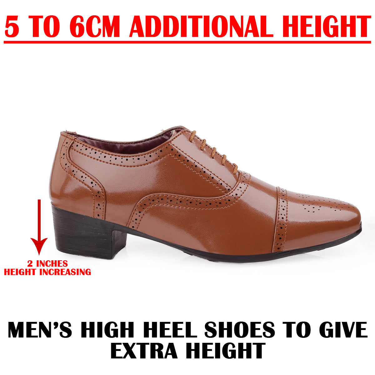Mens Attire Men’s Oxford Semi Brogue Formal Lace-Up Shoes