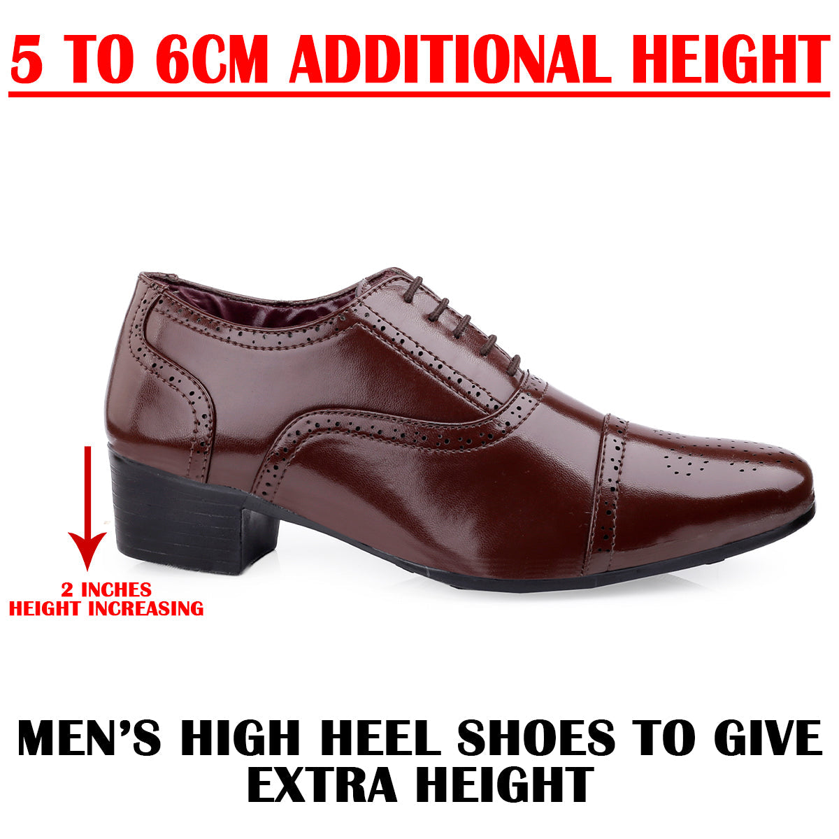 Mens Attire Men’s Oxford Semi Brogue Formal Lace-Up Shoes