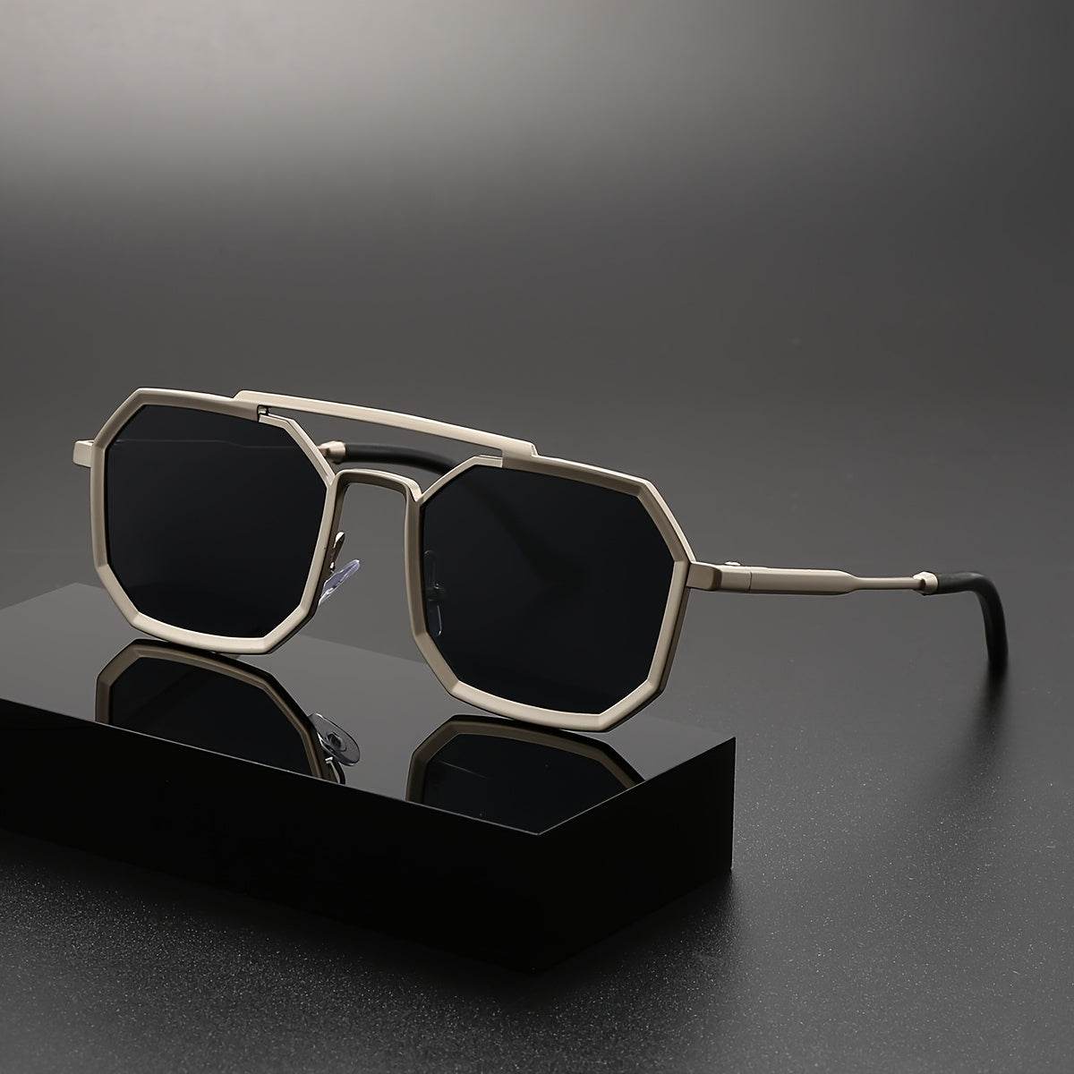 Mens Attire Men's Vintage Double Beam Fashion Glasses - Mens Attire