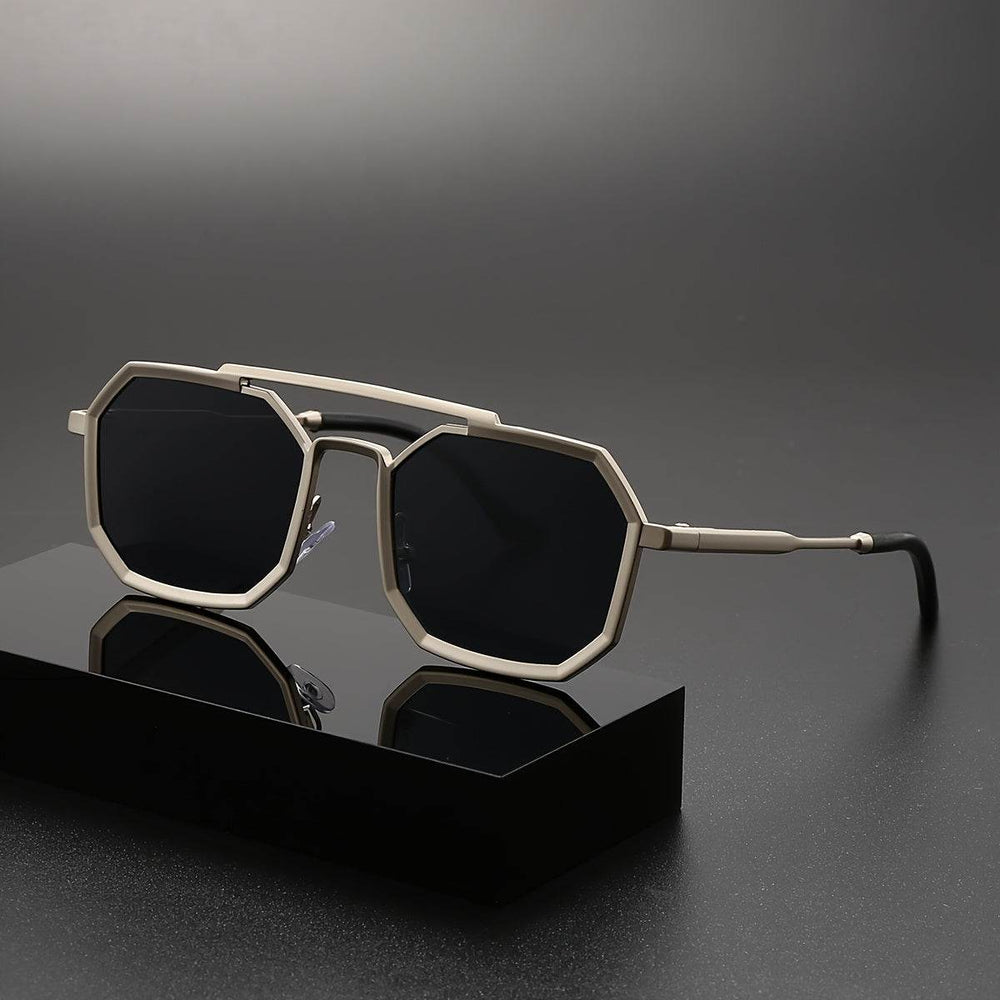 Mens Attire Men's Vintage Double Beam Fashion Glasses - Mens Attire