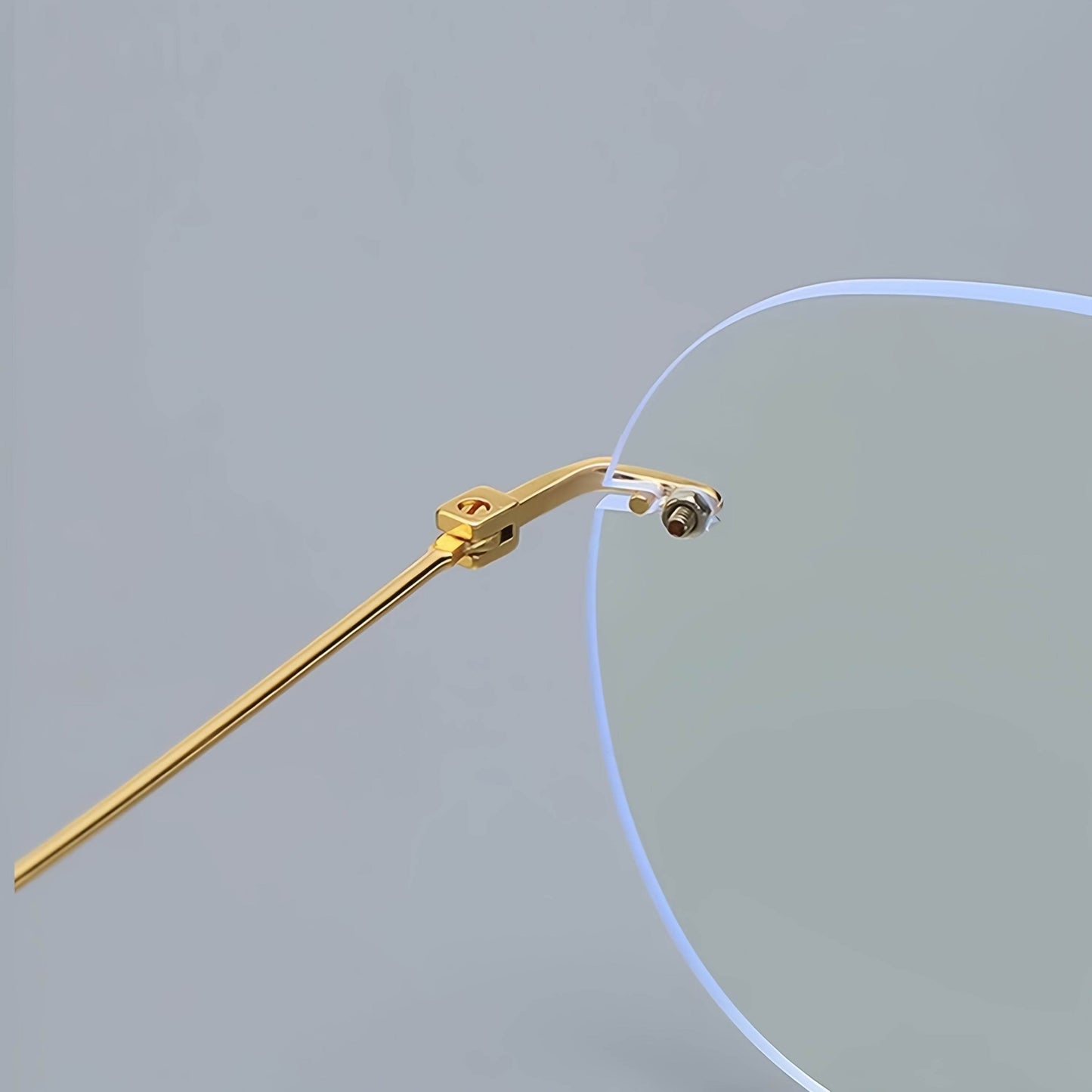 Frameless Double-Temple Pilot Glasses – Oversized Minimalist Eyewear - Mens Attire