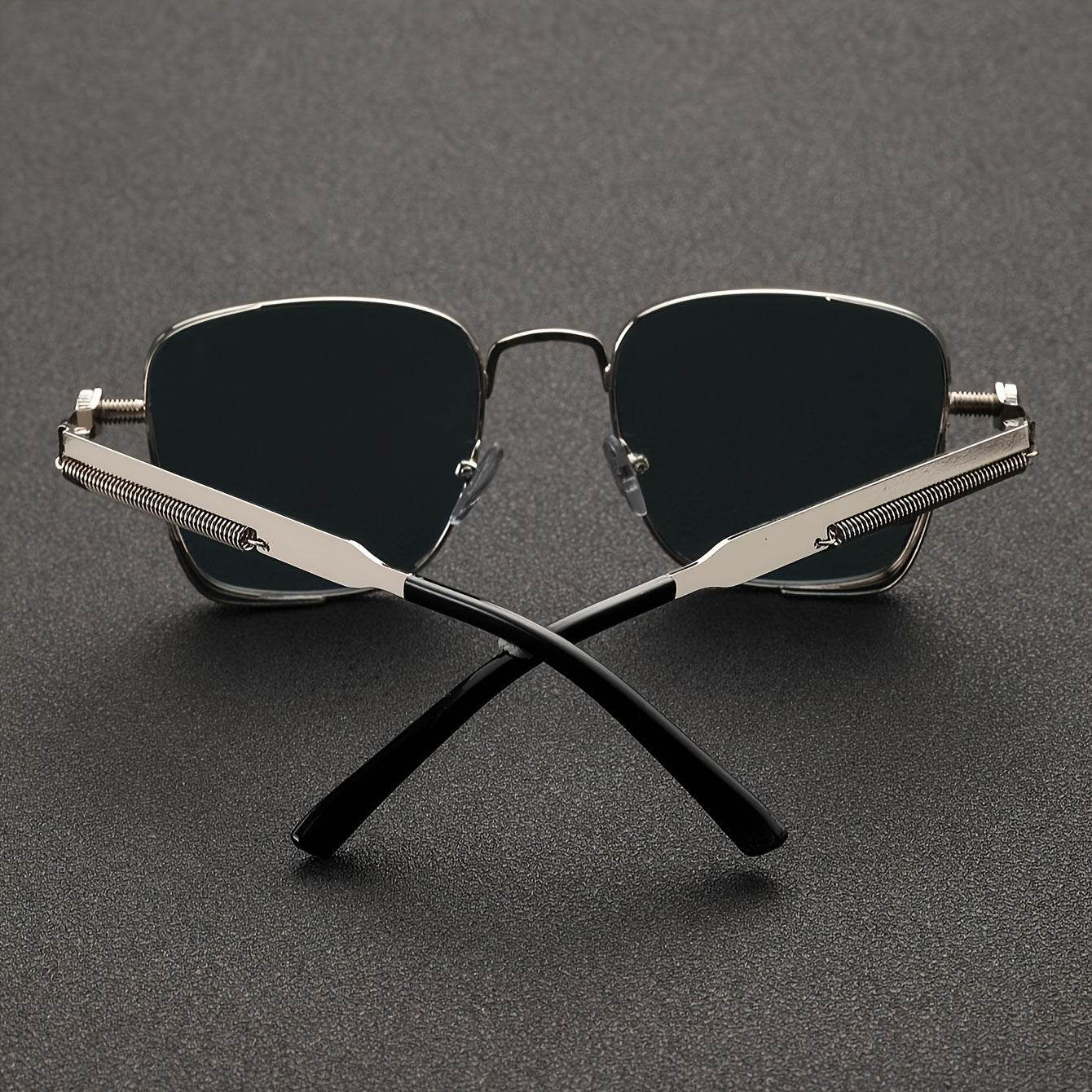 Retro Punk Square Metal Sunglasses - Mens Attire
