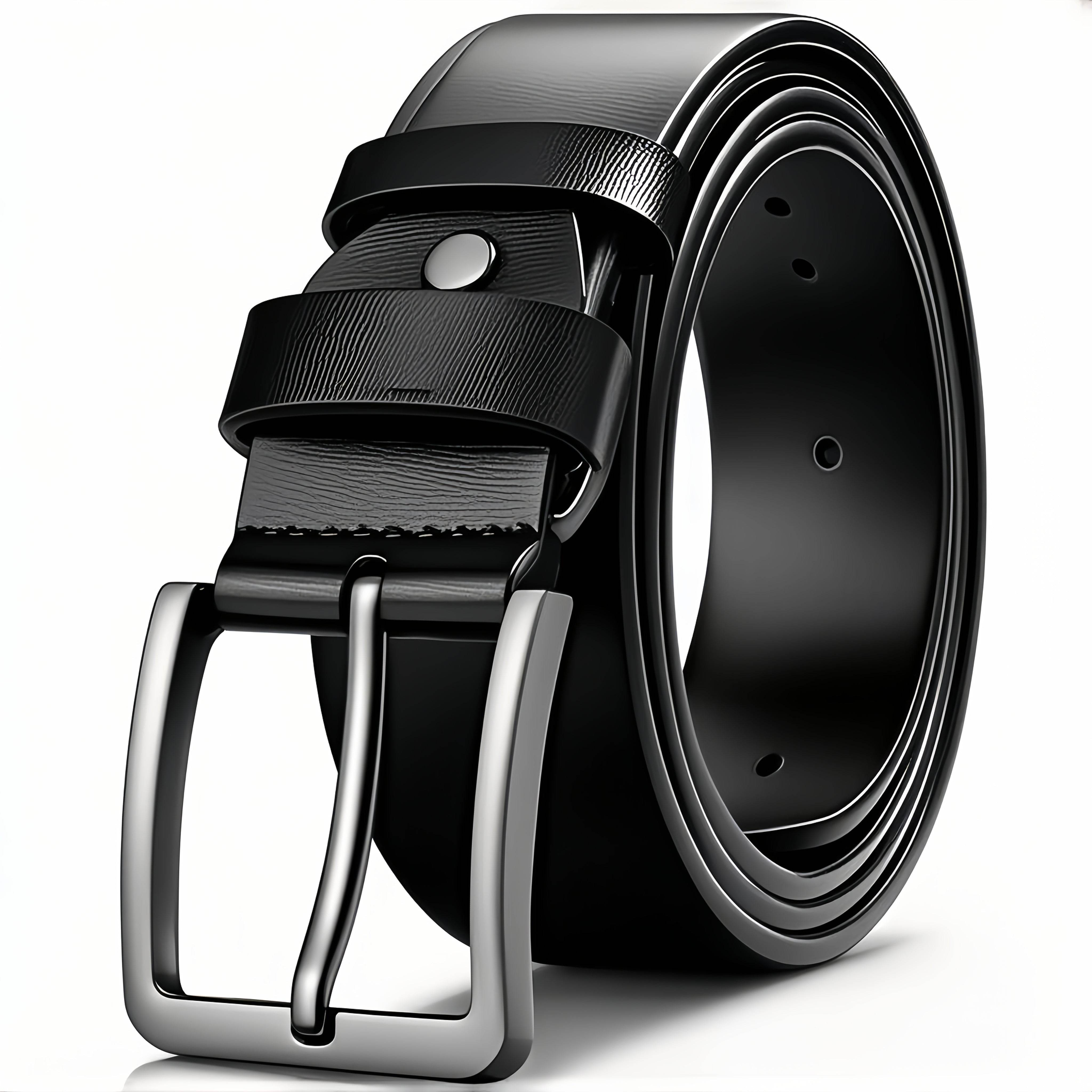 Men's Fashion Genuine Leather Alloy Buckle Belt - Mens Attire