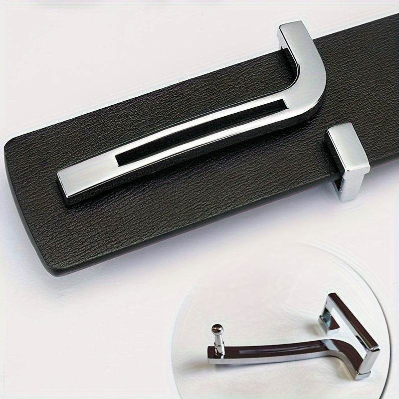 Mens Attire Leather Belt Alloy Pin Buckle - Mens Attire