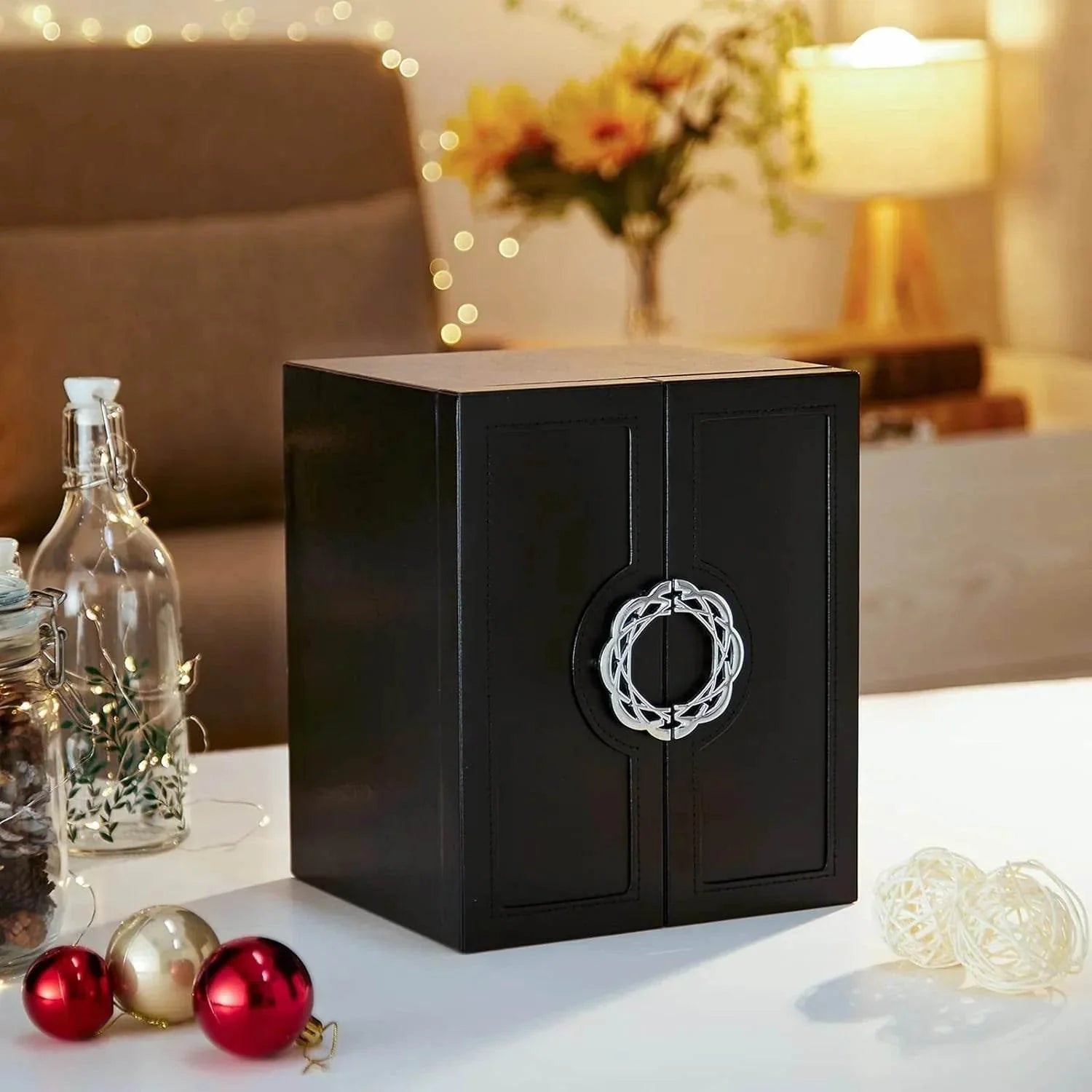 Convenient LuxuryJewellery Box with 5 Levels Large Jewellery Case with Drawer and Watch - Mens Attire