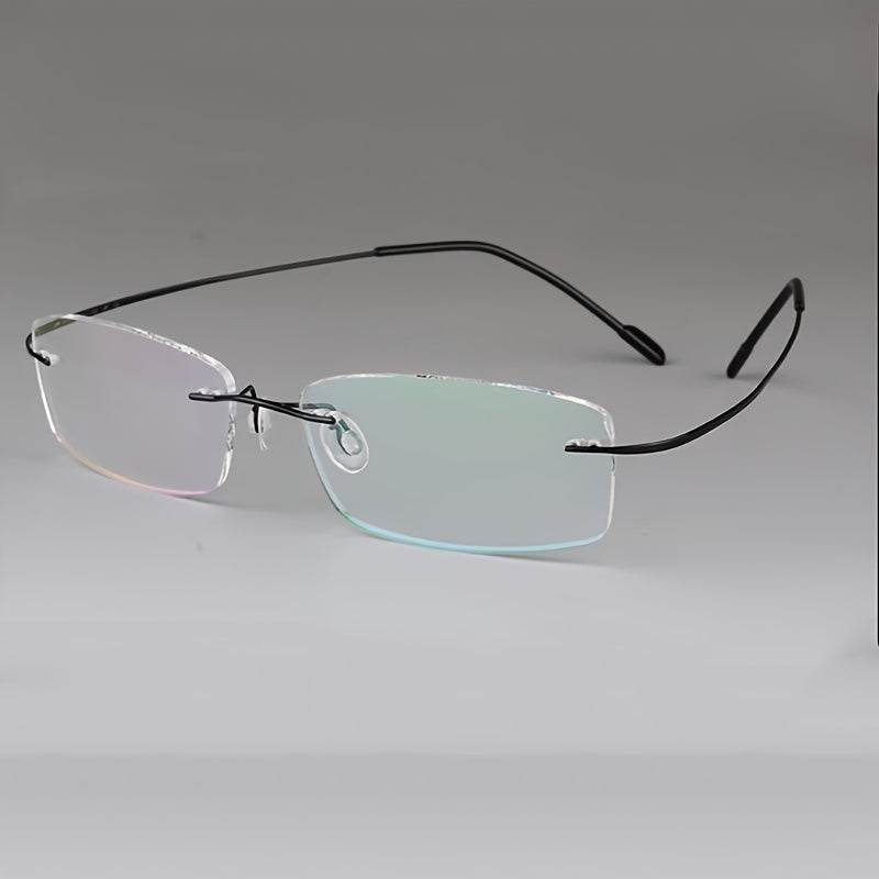 Unisex Casual Frameless Eyeglasses – Ultra-Light Memory Titanium Alloy - Mens Attire