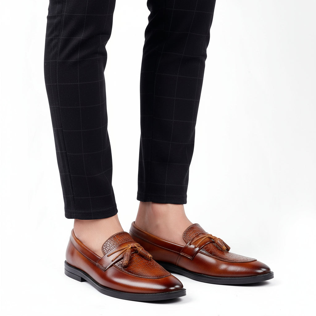 Men’s Faux Leather Casual Moccasins Slip-On Shoes