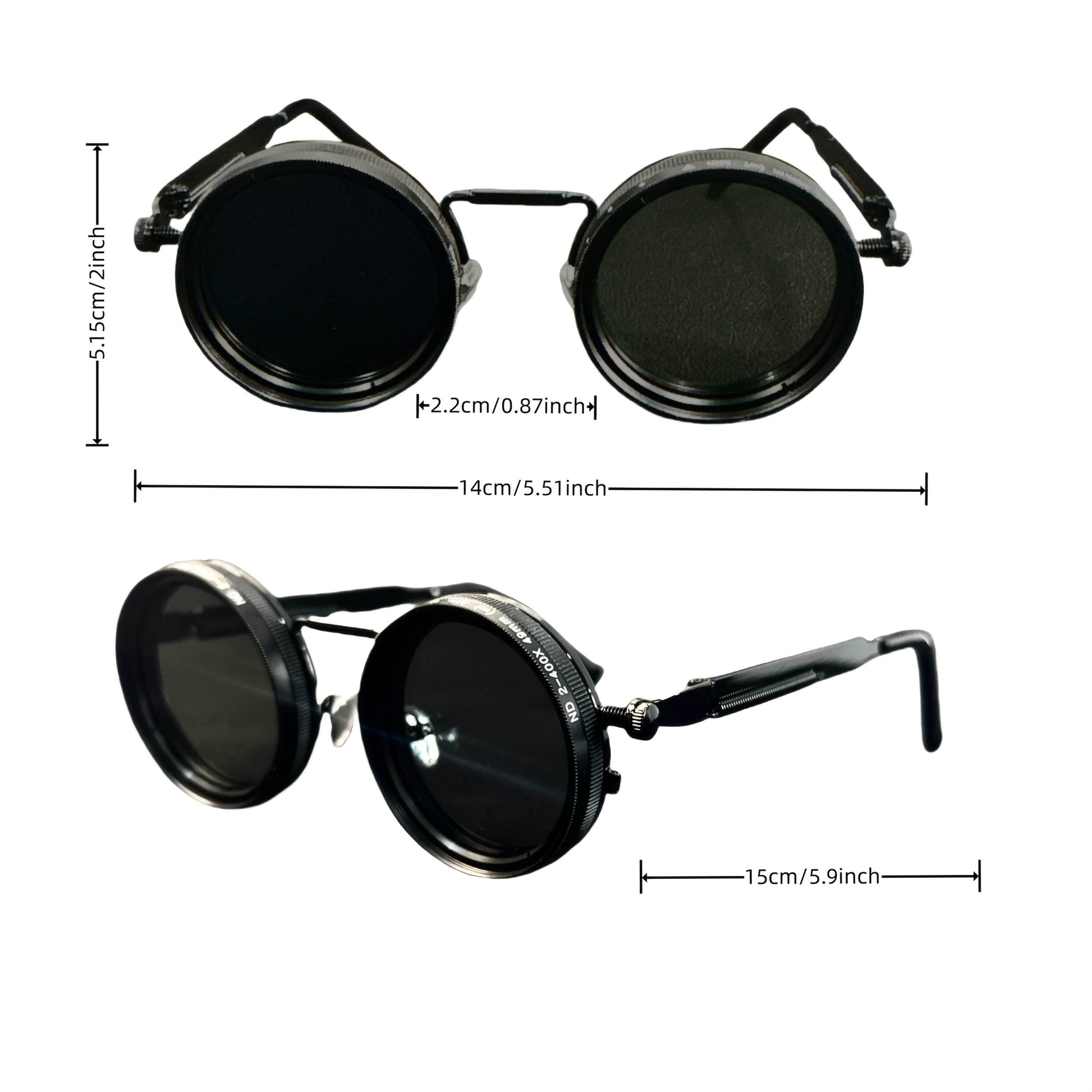 Men's Vintage Leica-Style Rotating Fashion Glasses - Mens Attire