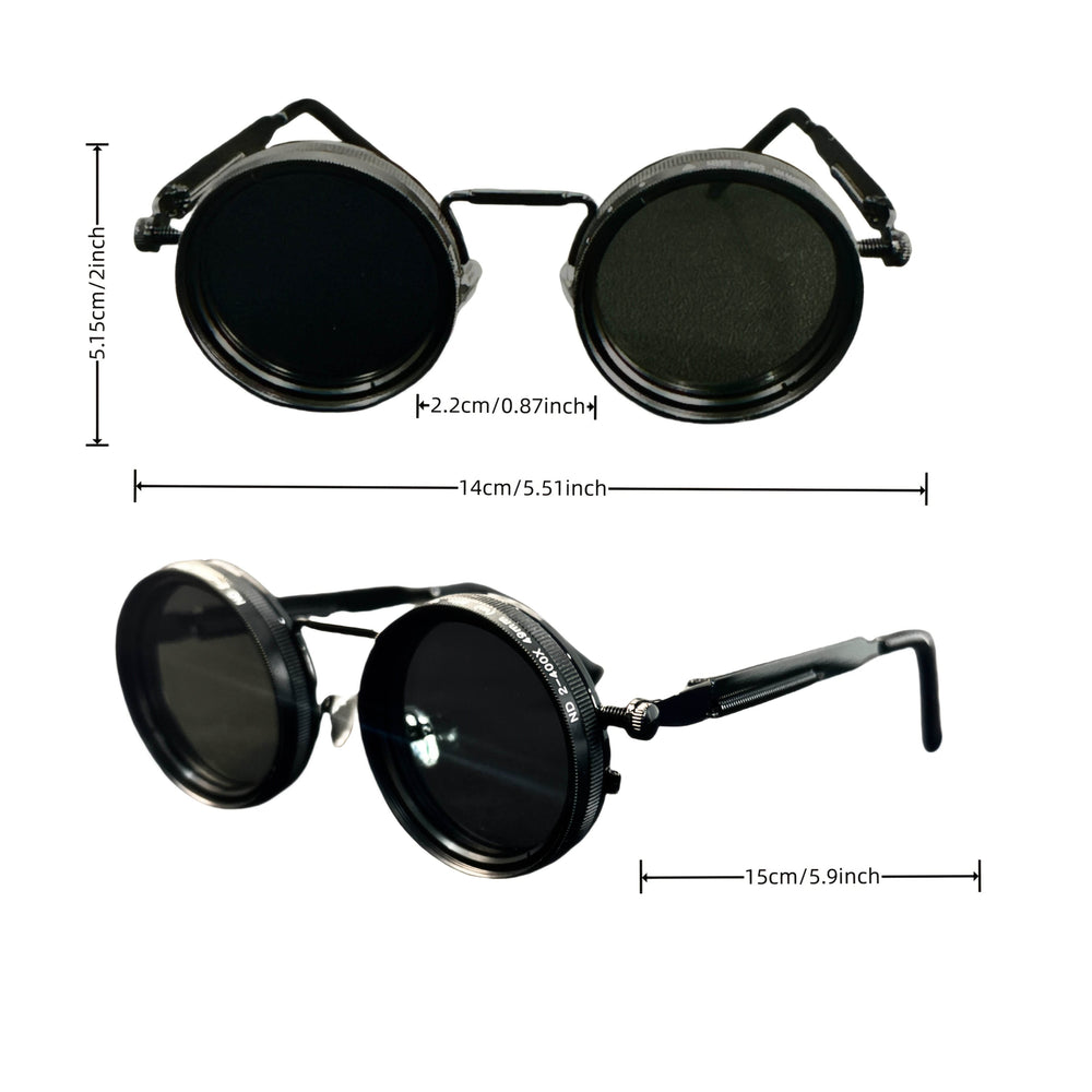 Men's Vintage Leica-Style Rotating Fashion Glasses - Mens Attire