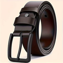 Men's Fashion Genuine Leather Alloy Buckle Belt - Mens Attire