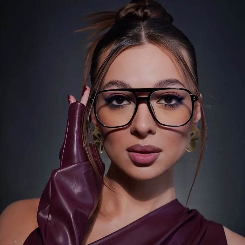 Chic Black and White Women's Fashion Glasses - Mens Attire