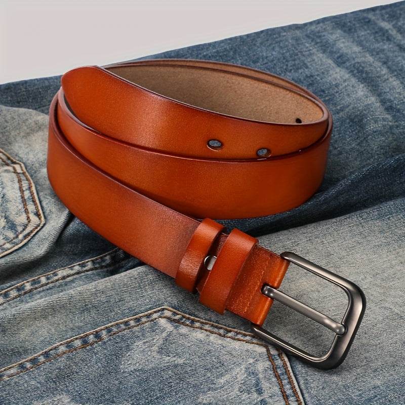 Stylish Casual Retro Buckle Genuine Leather Belt - Mens Attire
