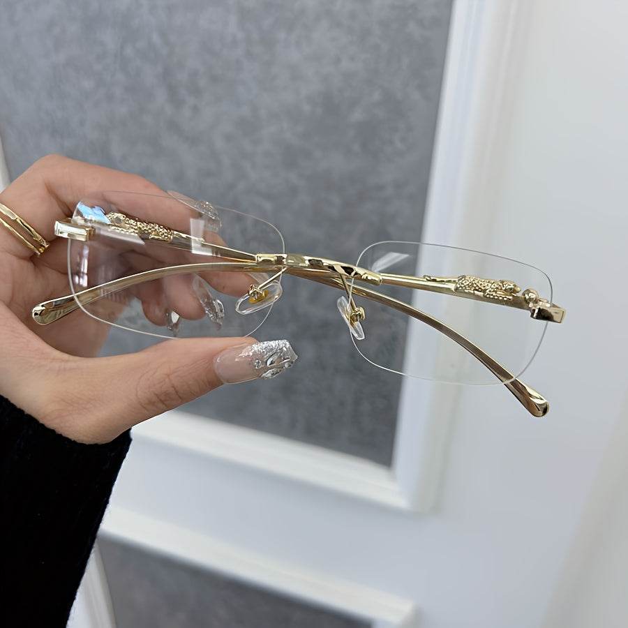 Vintage Style Rimless Rectangle Eyeglasses - Mens Attire