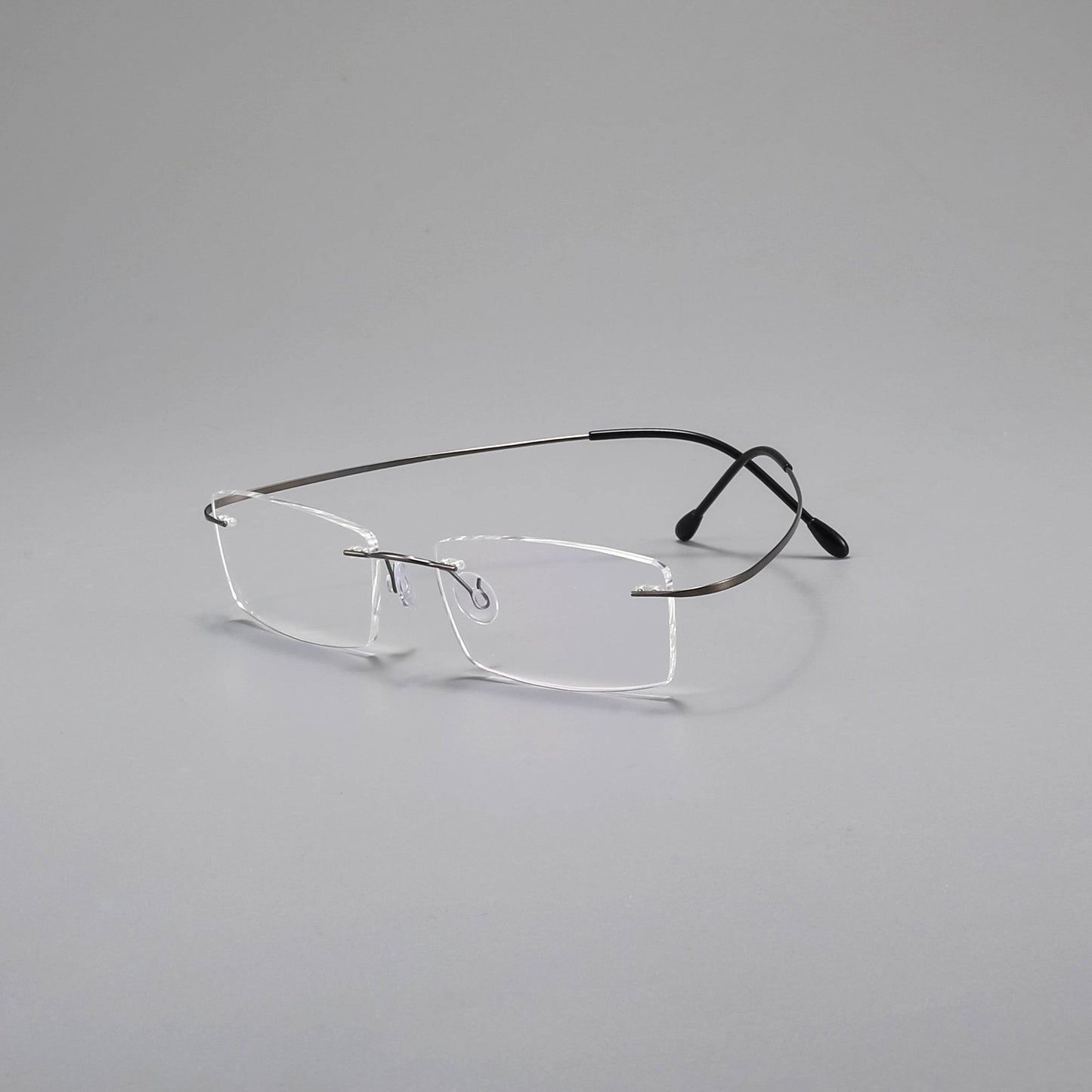 Rimless Titanium Rectangular Glasses - Mens Attire