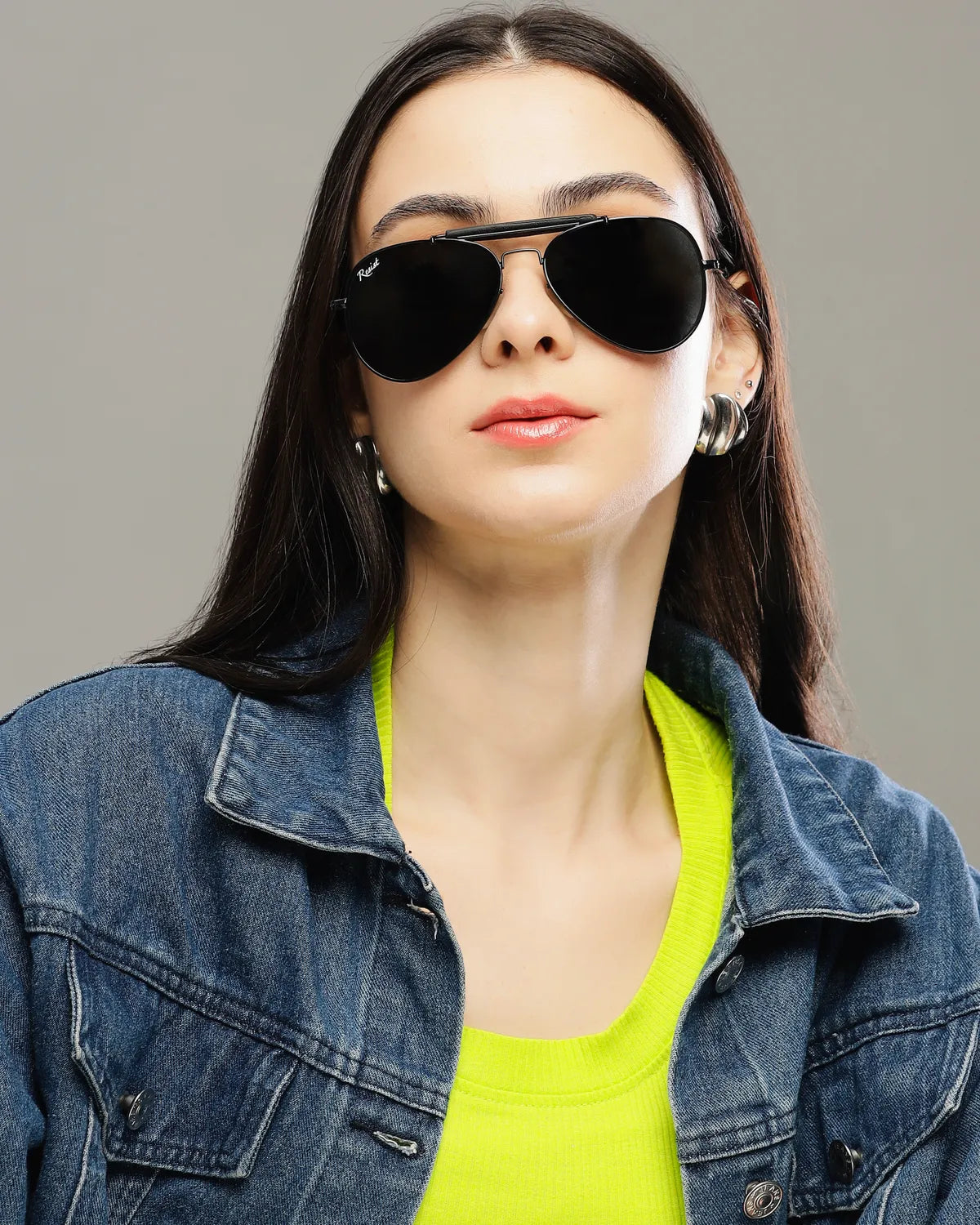 UV Protected Black Aviator Sunglasses for Men & Women