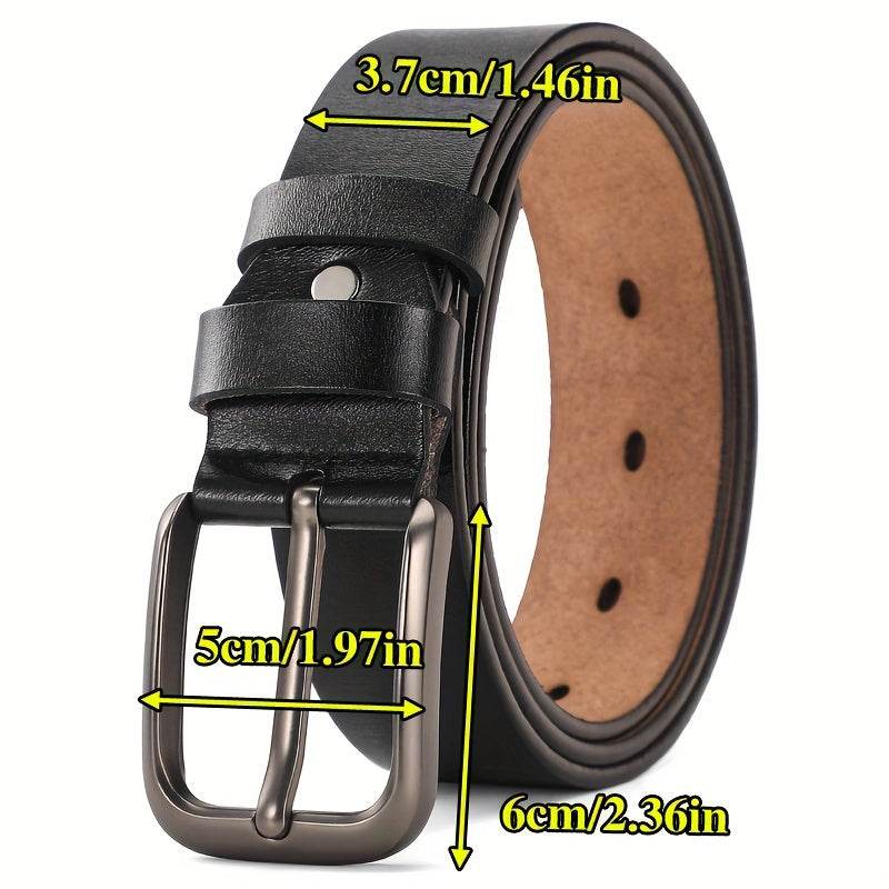 Stylish Casual Retro Buckle Genuine Leather Belt - Mens Attire