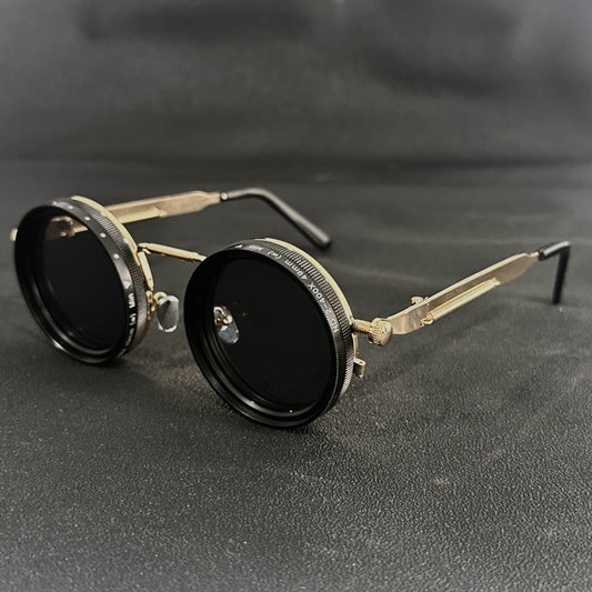 Men's Vintage Leica-Style Rotating Fashion Glasses - Mens Attire