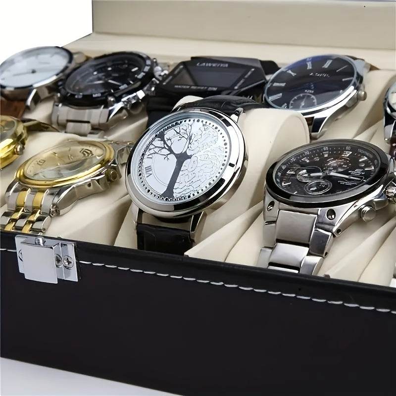 Elegant Watch Storage Box Organizer - Mens Attire