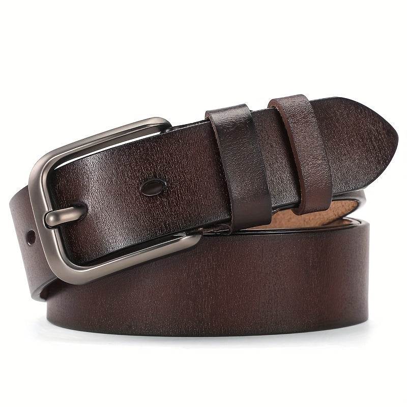 Stylish Casual Retro Buckle Genuine Leather Belt - Mens Attire