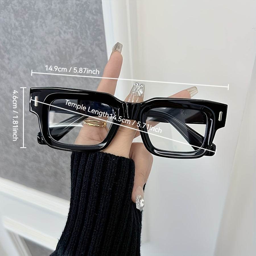 Fashion Square Clear Glasses – Unisex Full Rim Decorative Eyewear - Mens Attire