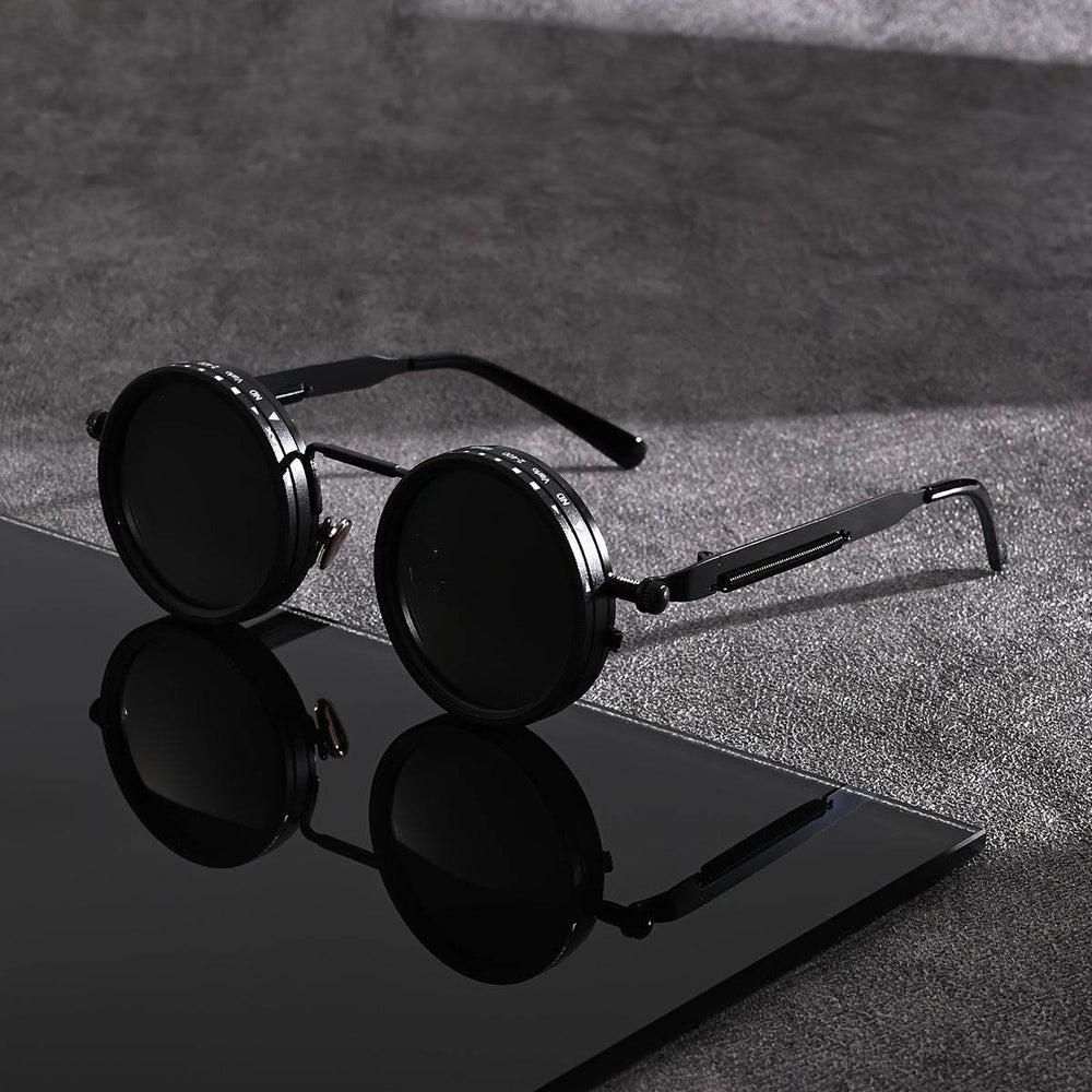 Men's Vintage Leica-Style Rotating Fashion Glasses - Mens Attire