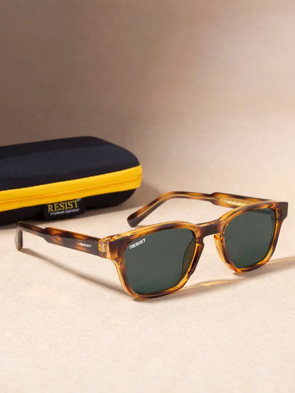 Brown & Green UV Protected Round Wayfarer Sunglasses