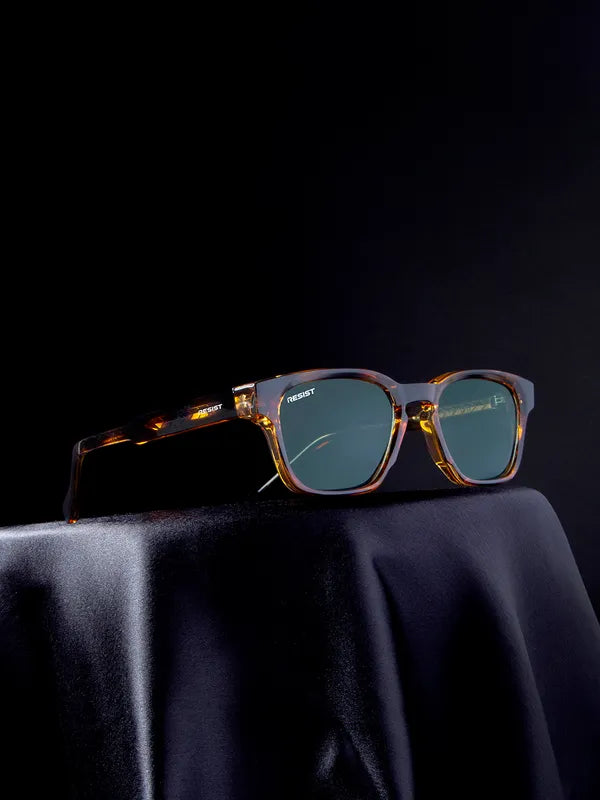 Brown & Green UV Protected Round Wayfarer Sunglasses