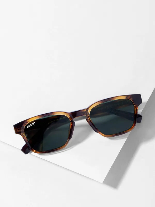 Brown & Green UV Protected Round Wayfarer Sunglasses