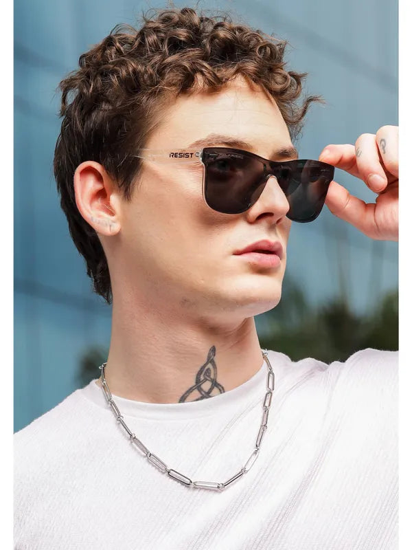 White & Black Polarized UV Protected Wayfarer Sunglasses