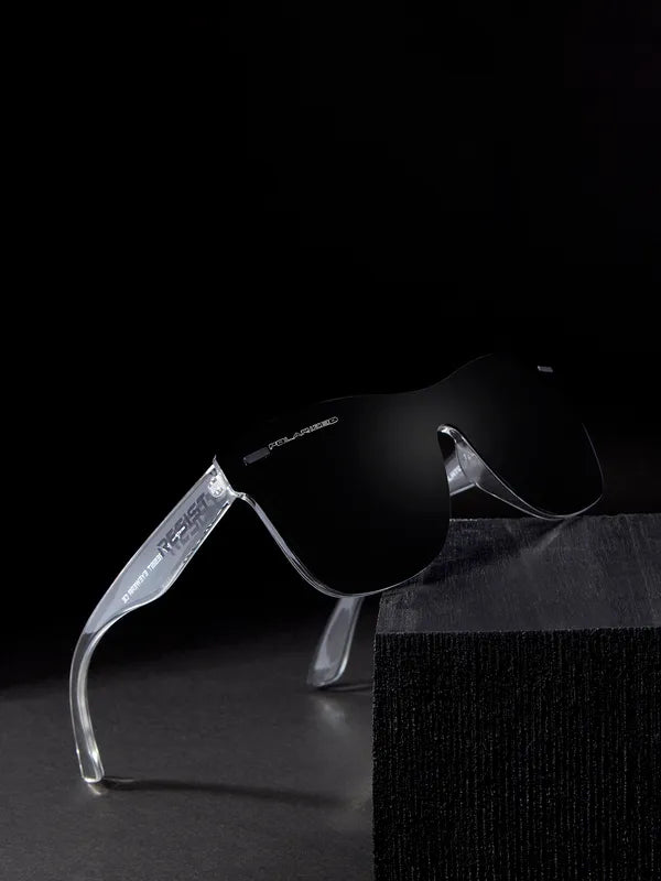 White & Black Polarized UV Protected Wayfarer Sunglasses