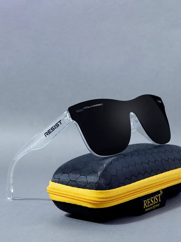 White & Black Polarized UV Protected Wayfarer Sunglasses