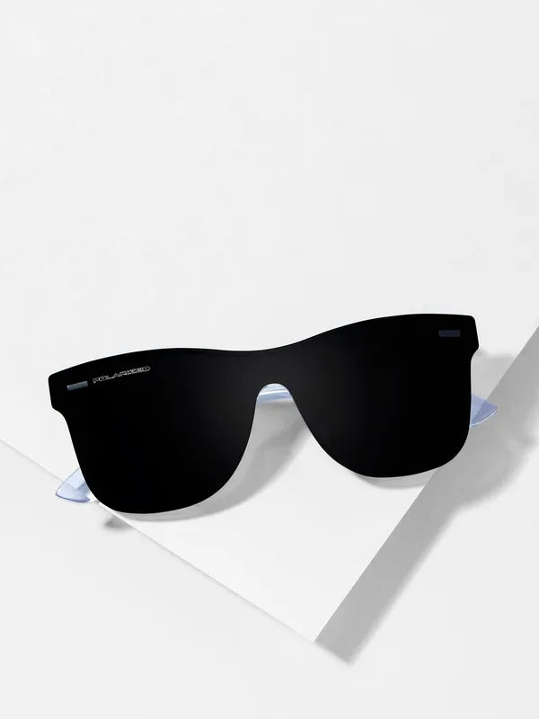 White & Black Polarized UV Protected Wayfarer Sunglasses
