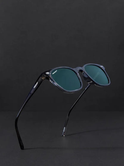 UV Protected Brown & Green Wayfarer Sunglasses - Men's Attire