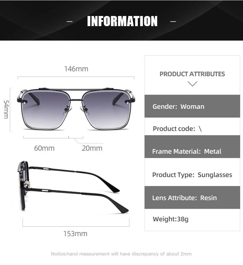 Mens Attire New Oversize Gradient Sunglasses for Men Fashion - Mens Attire