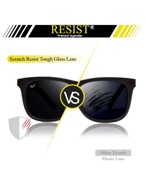 Mens Attire Black UV Protected Wayfarer Sunglasses