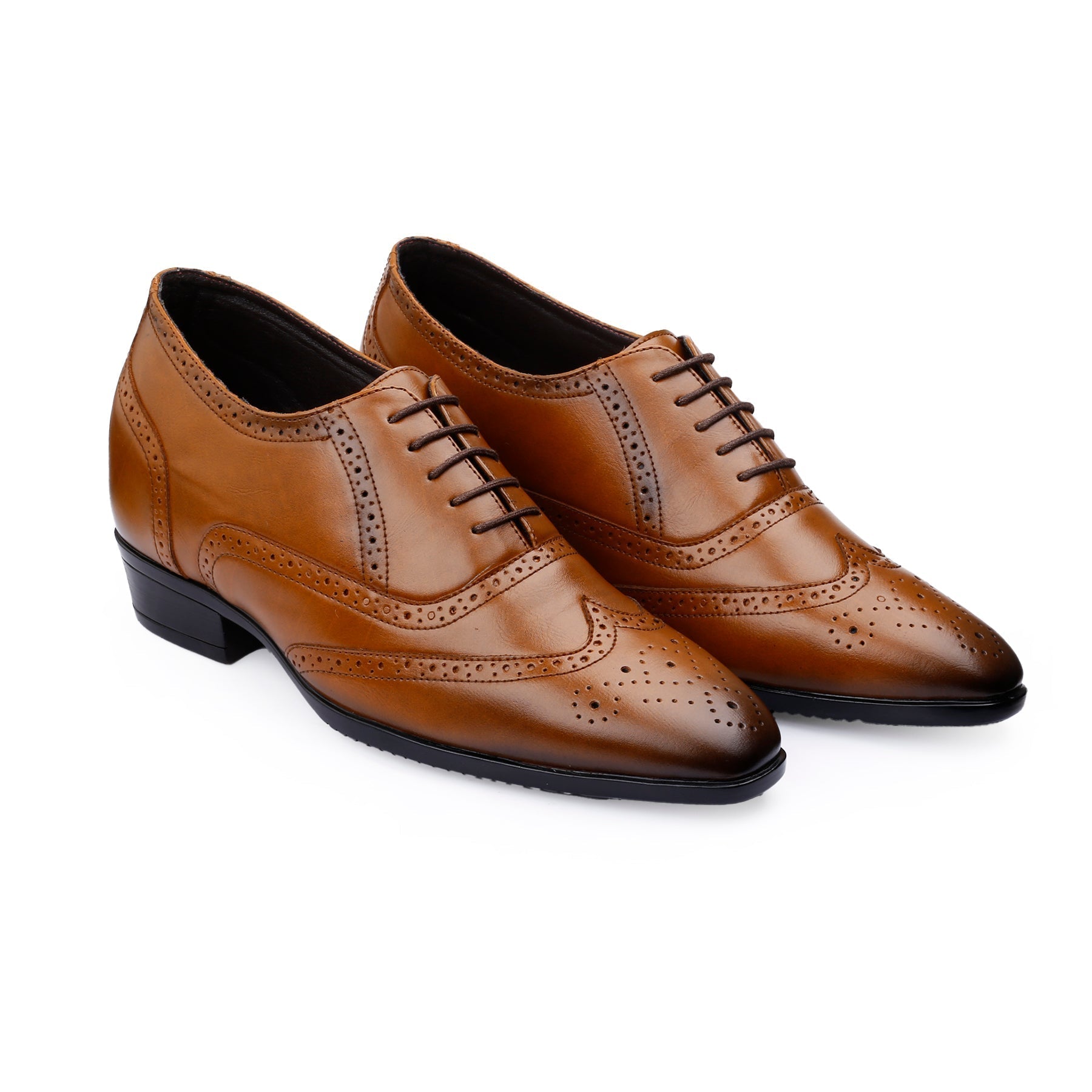 Mens Formal Height Increasing Brogues with 3.5" Boost