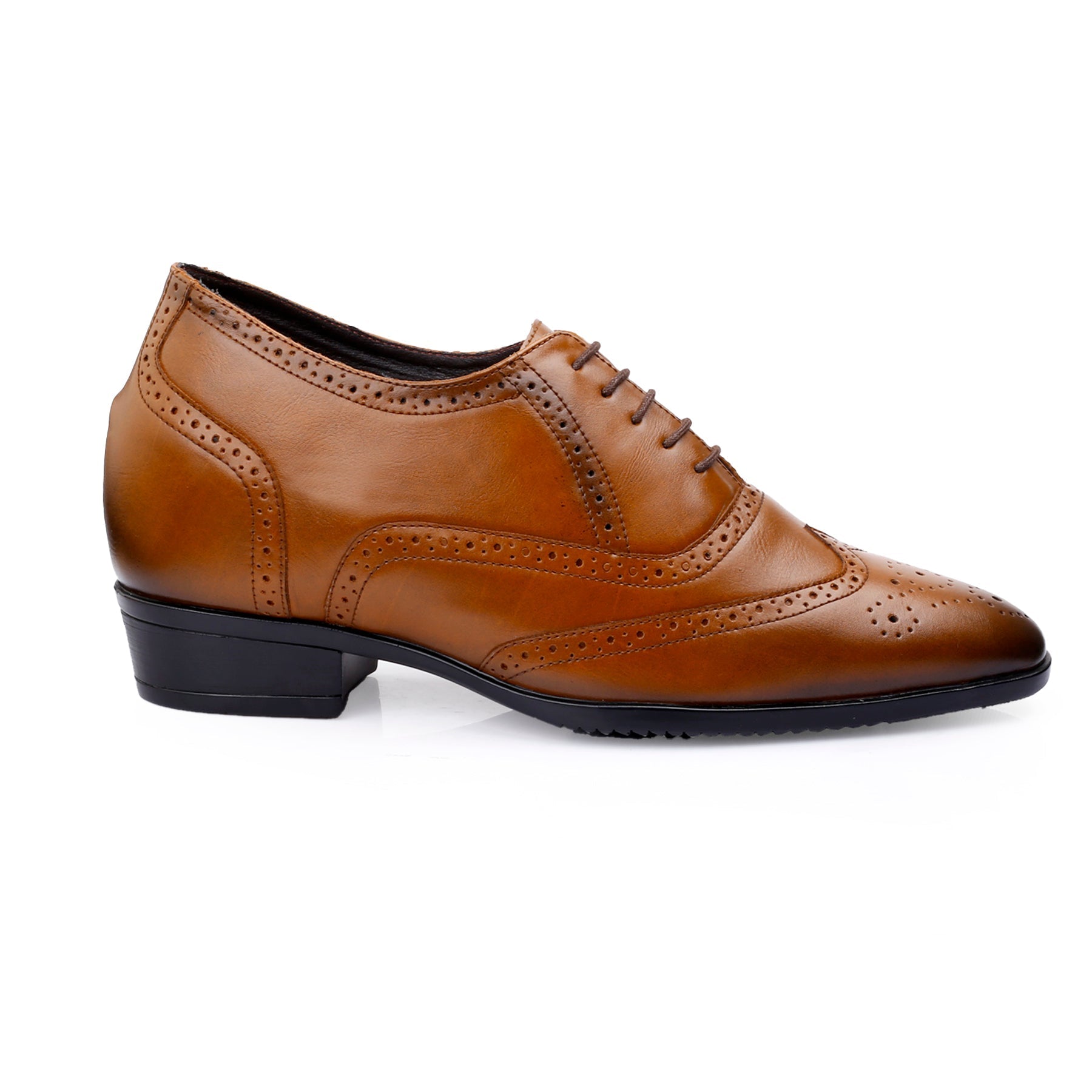Mens Formal Height Increasing Brogues with 3.5" Boost