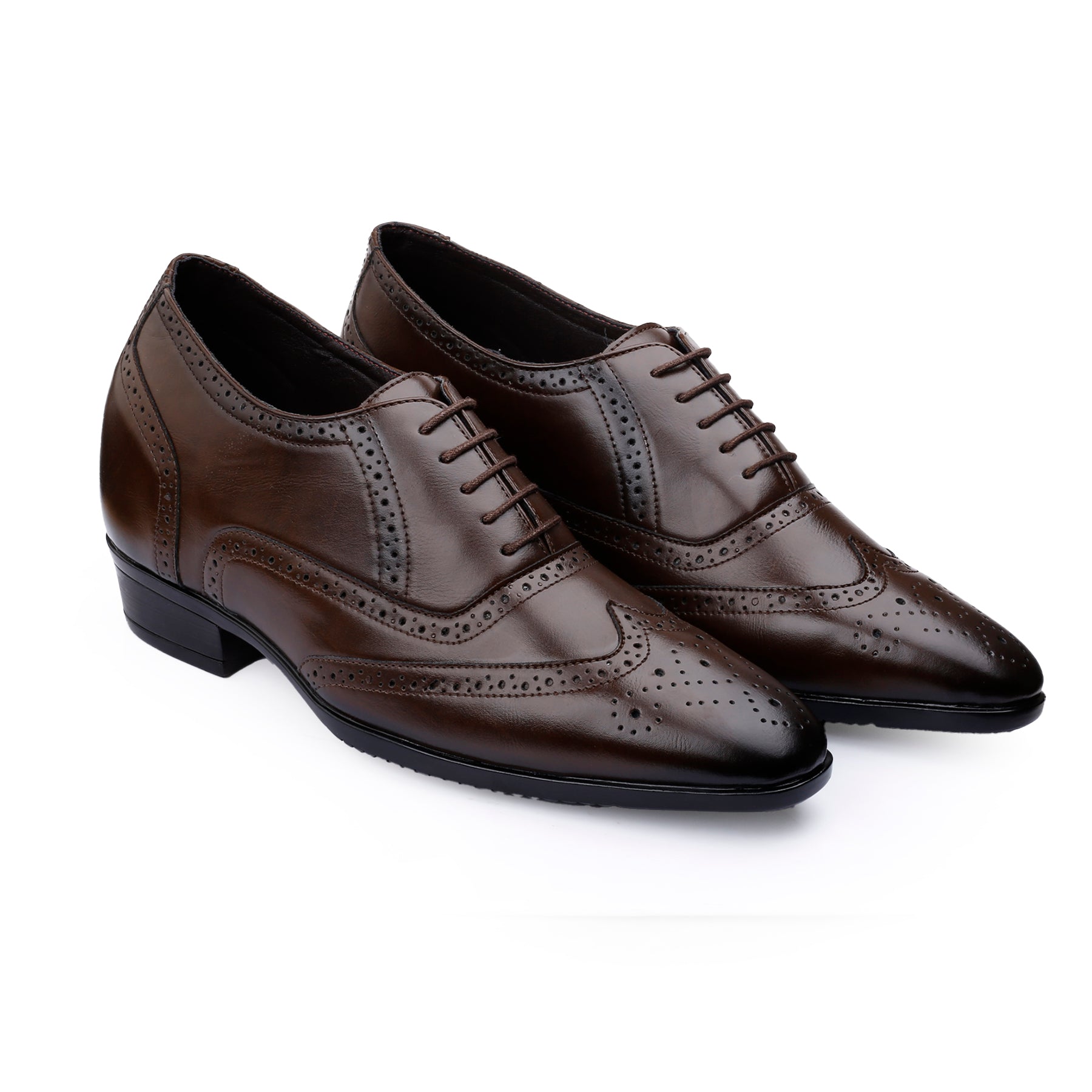 Mens Formal Height Increasing Brogues with 3.5" Boost