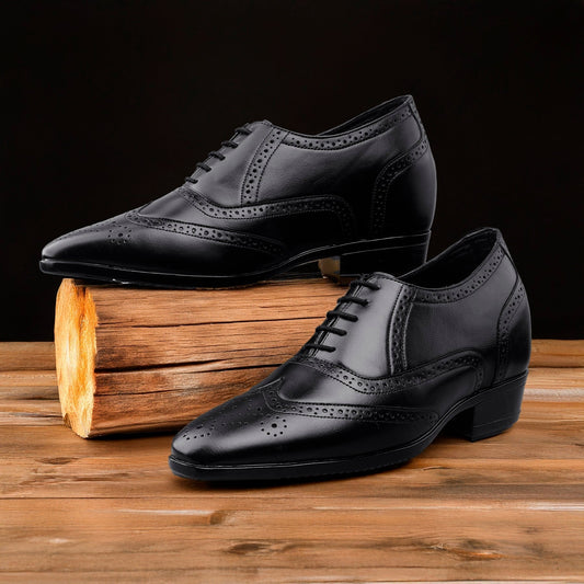 Mens Formal Height Increasing Brogues with 3.5" Boost