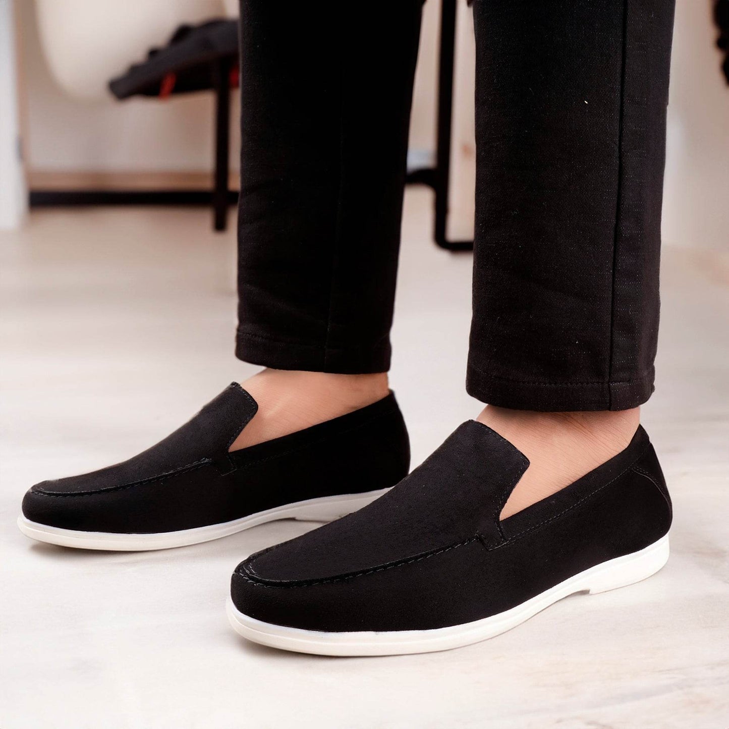 Comfortable old money style shoes for men Loafers - Black - Mens Attire