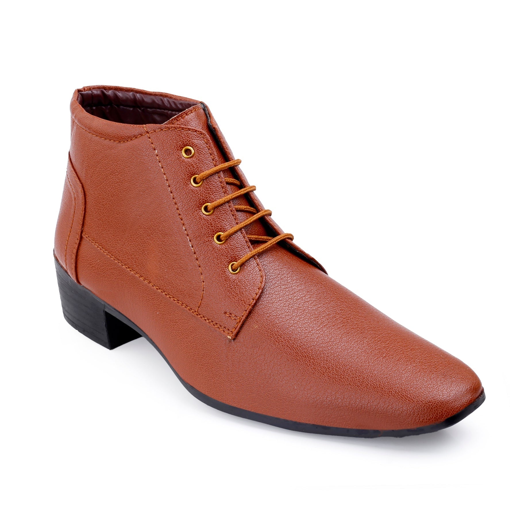 Men's Elevator Derby Dress Boots for Height Boost & Style