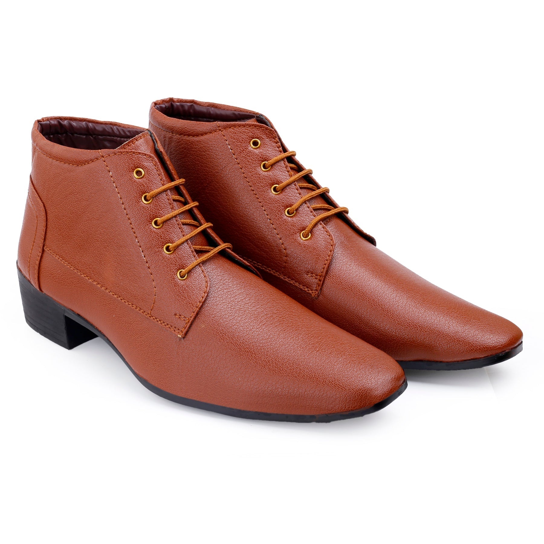 Men's Elevator Derby Dress Boots for Height Boost & Style