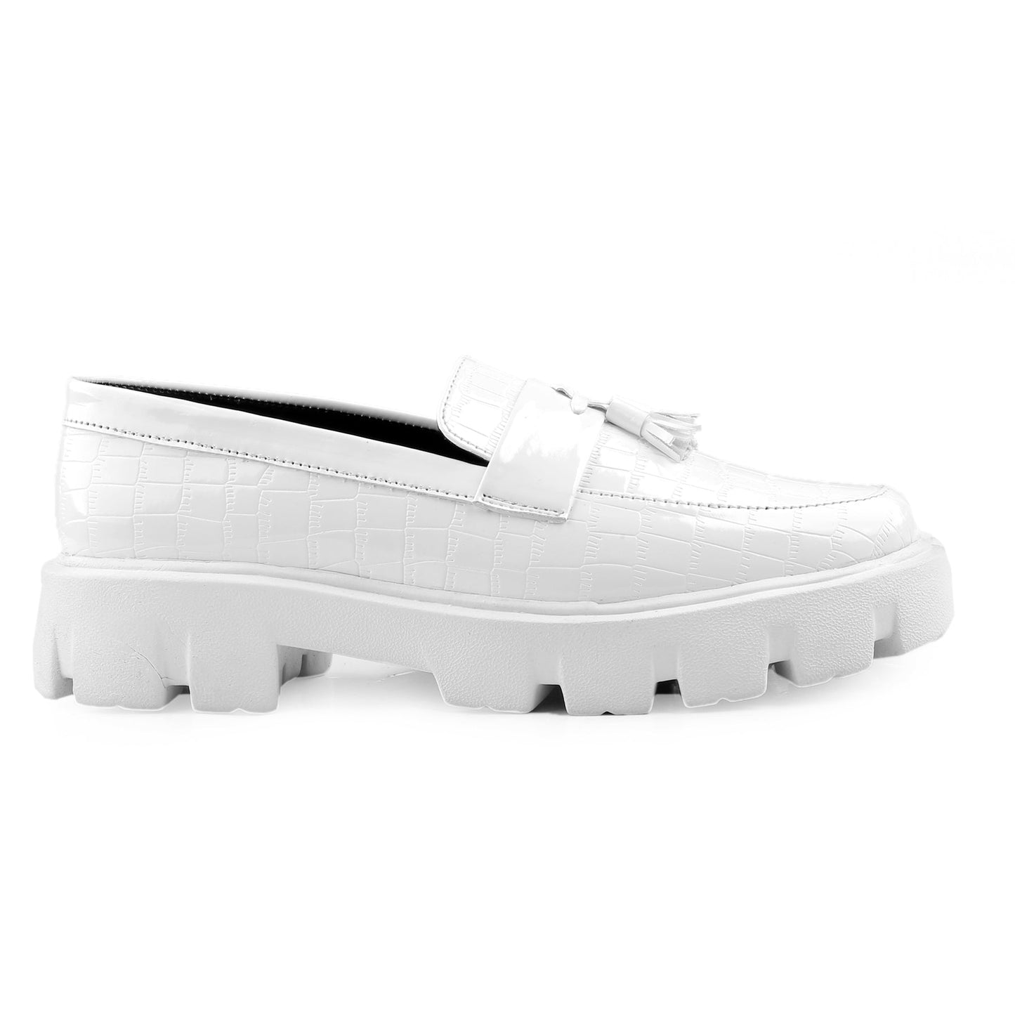 White loafer shoe on a white background