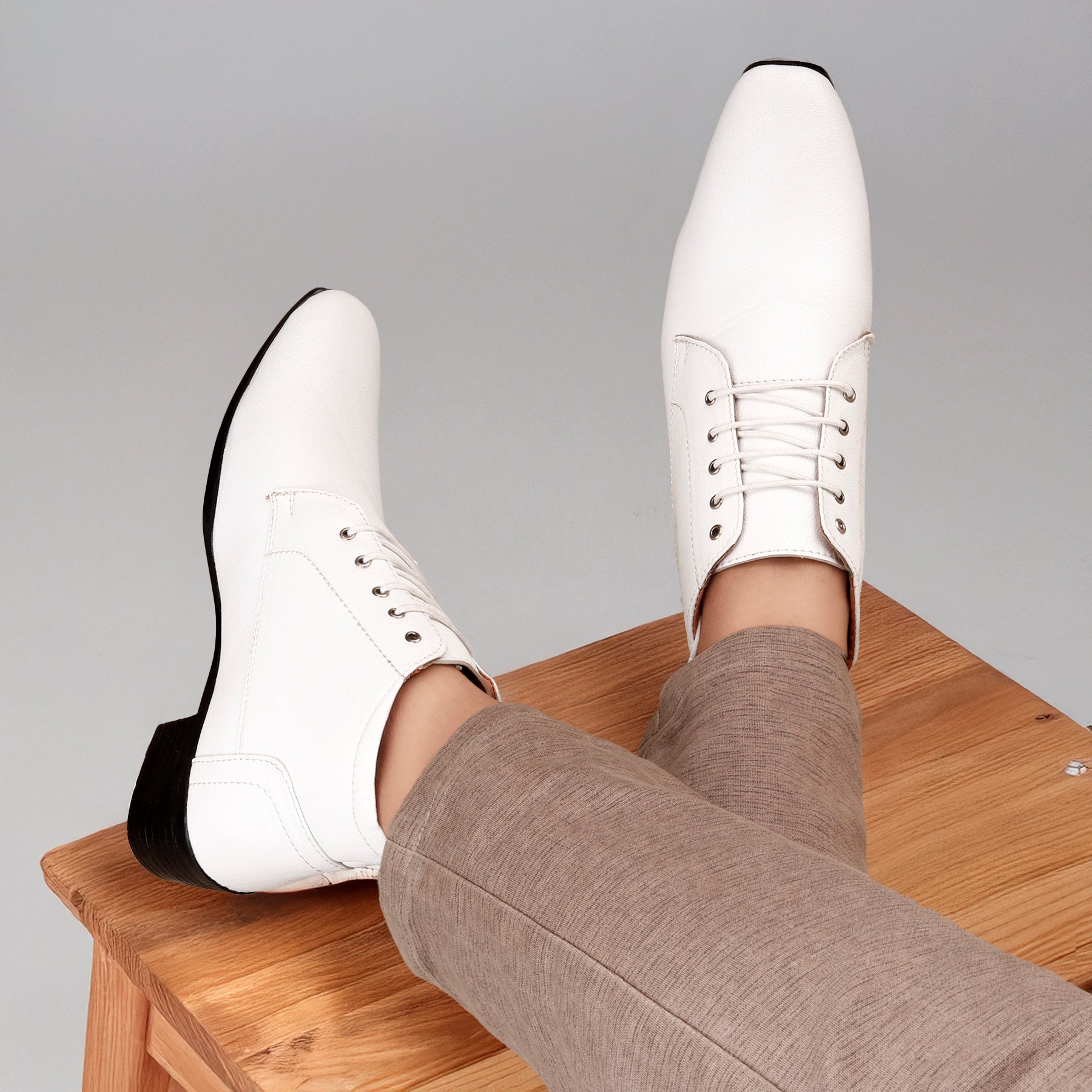 Men's Elevator Derby Dress Boots for Height Boost & Style