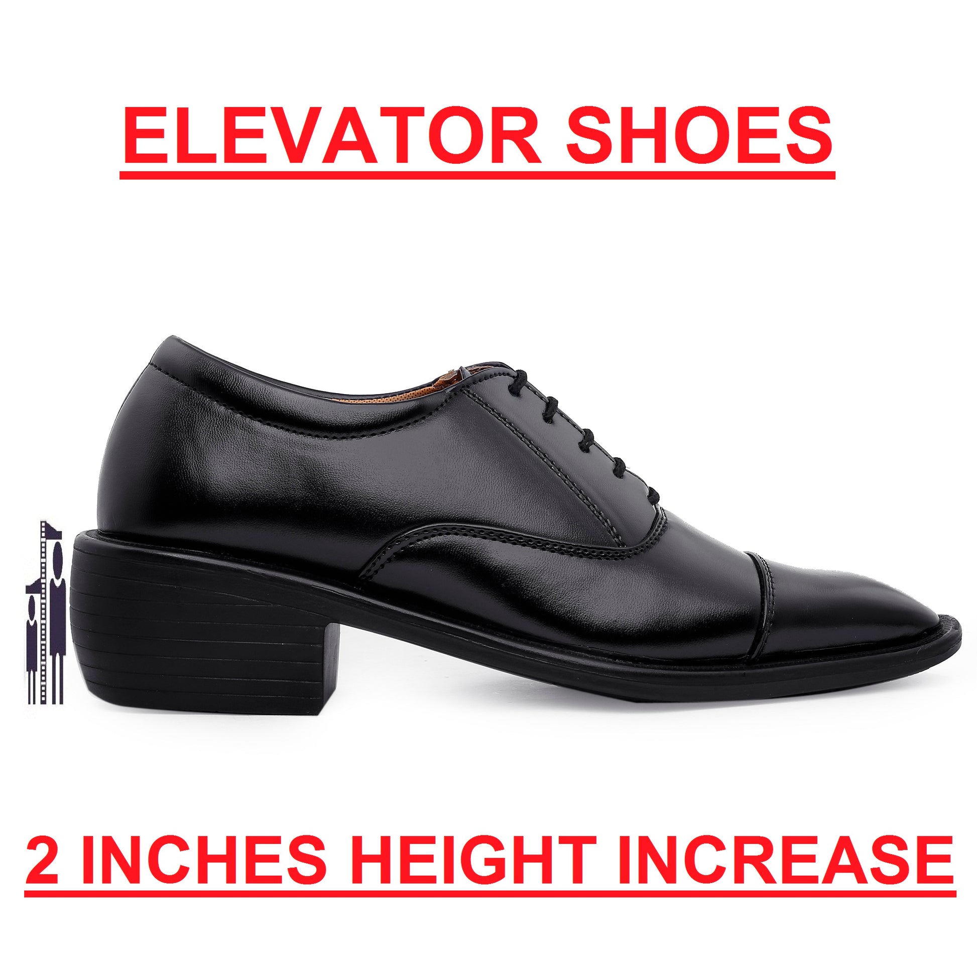 Men's Height Increasing Formal Lace-Up Shoes for Office